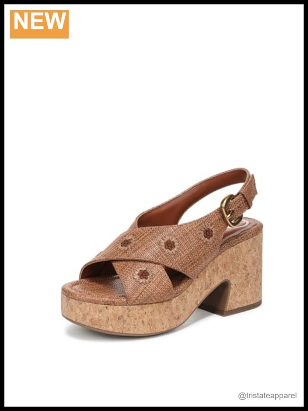 Sam & Libby Hanfleur Heeled Sandal with Block Heel and Buckle Closure